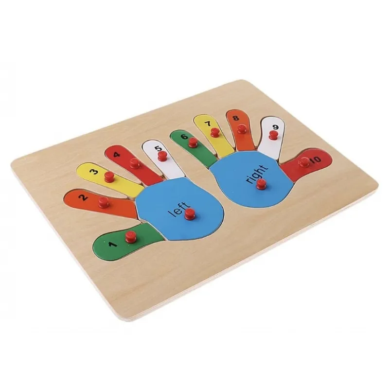 Wooden Hands Counting Peg Puzzle