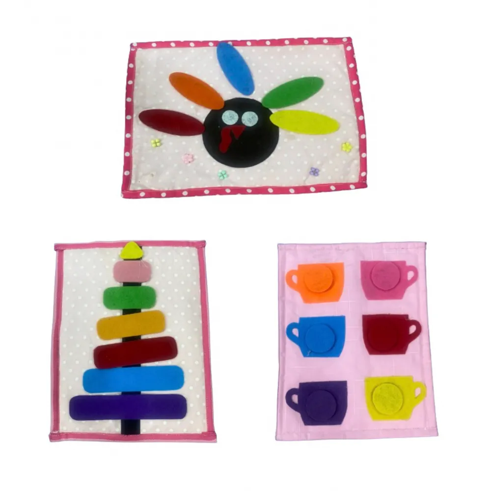 Felt Turkey & Stacking  Board with Cups Colour Match Board