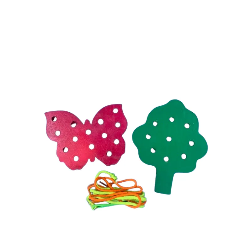 Wooden Butterfly & Tree Lacing