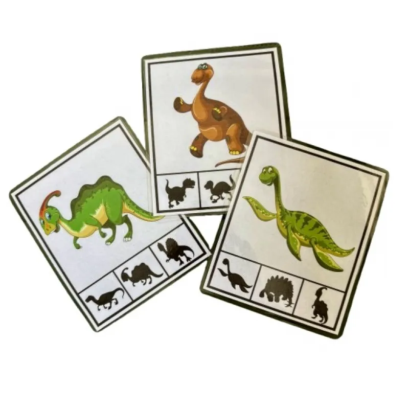Dinosaurs Shadow Match clip cards