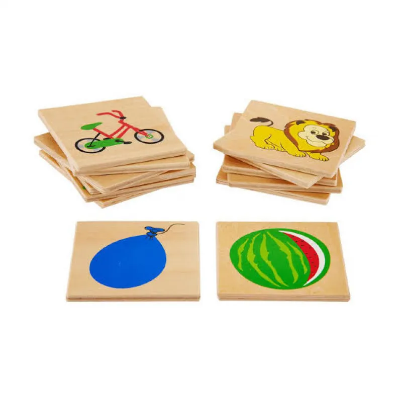 Eduedge - Wooden Let's Find N Match Picture Pairing