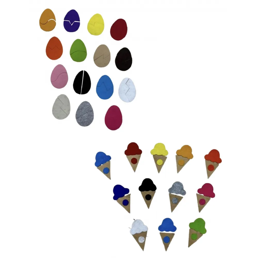 Felt Egg Puzzle & Ice-cream color matching  Busy Bag