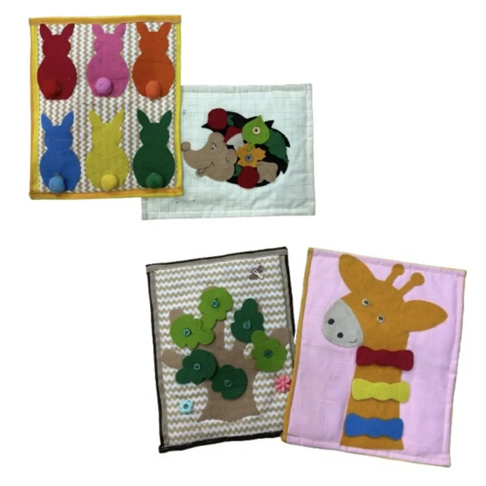 Felt double sided motor skills board