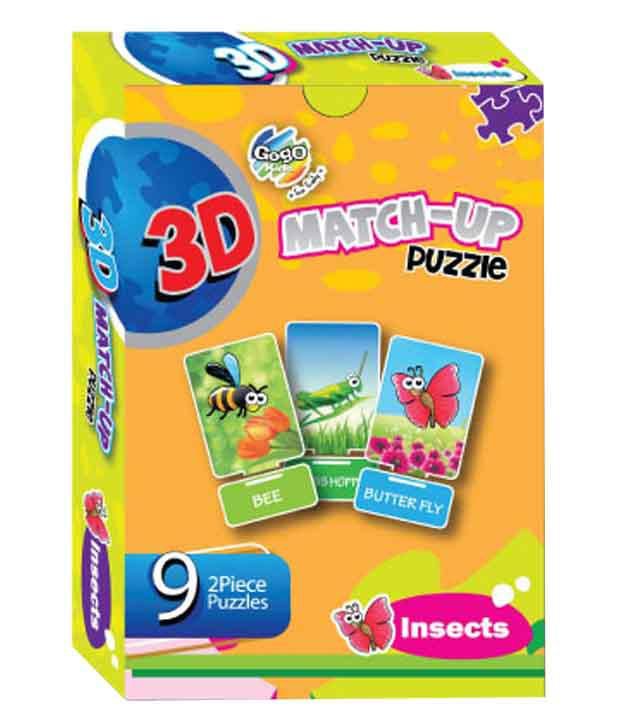 3D Match Up Puzzle - Insects