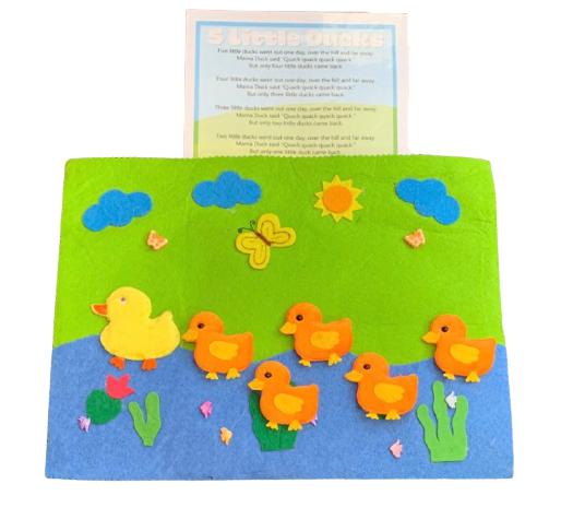 5 Little Ducks Story Felt Board