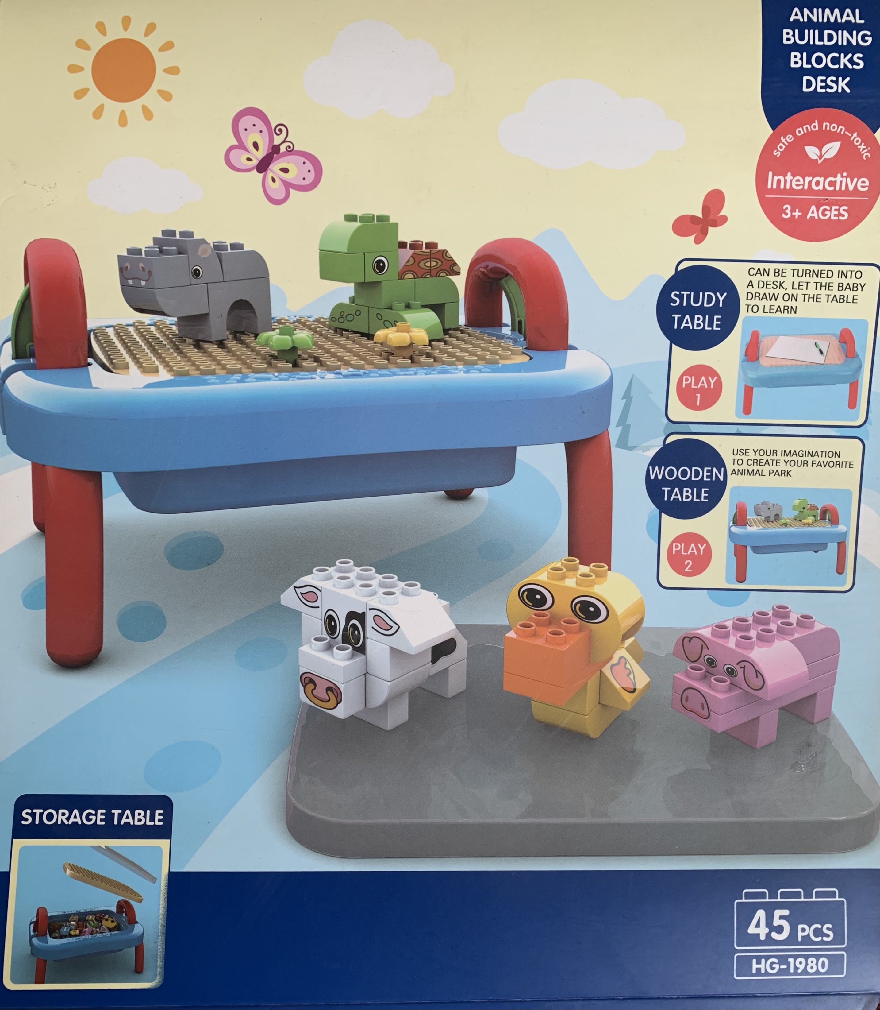 Animal Building Blocks Desk