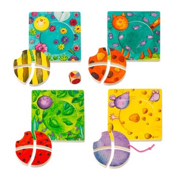Classic World - Wooden Jolly Animals Jigsaw Puzzle