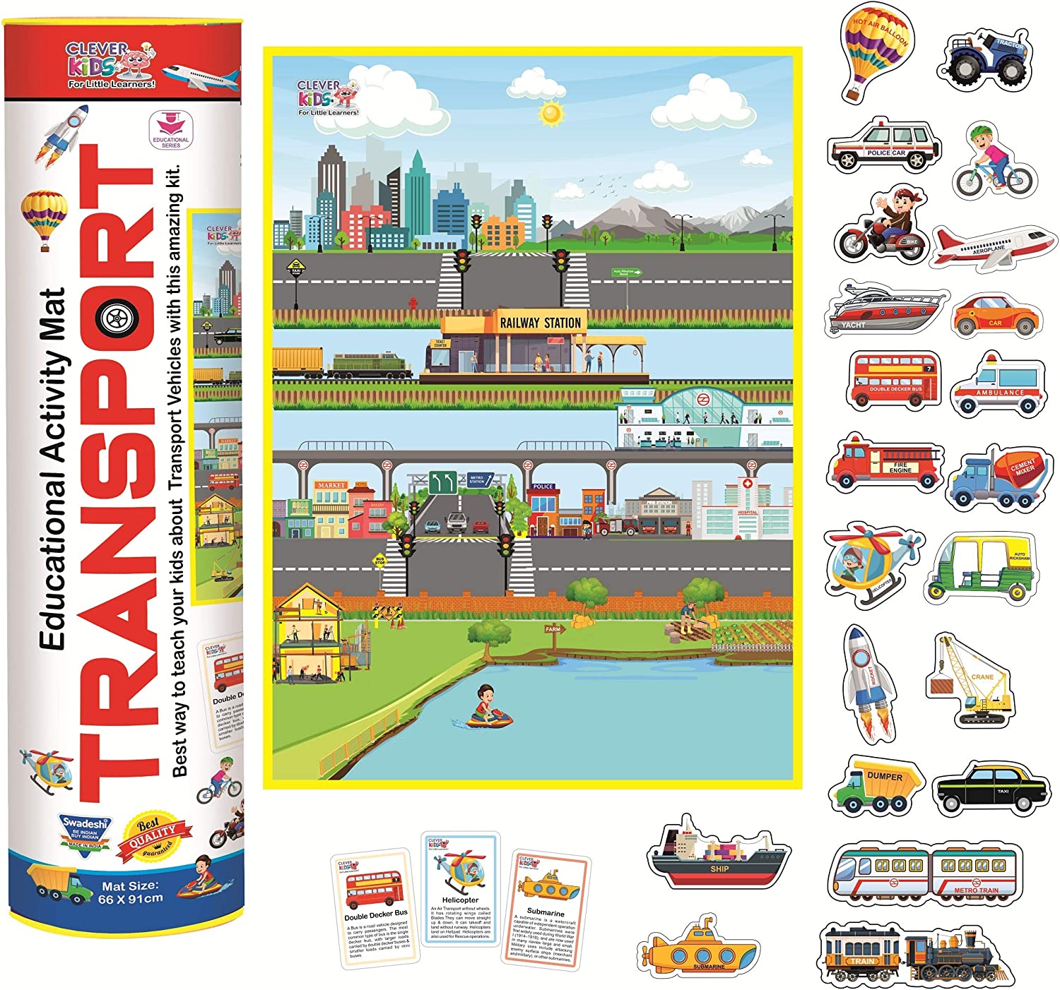 Clever Kids - Transport Activity mat