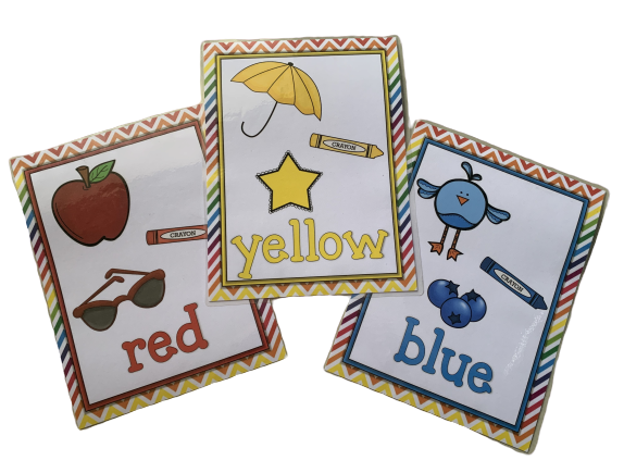 Colours & Its Objects Flash Cards