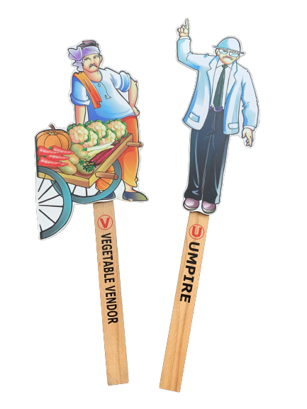 Community Helper Wands - Umpire & Vegetable Vendor