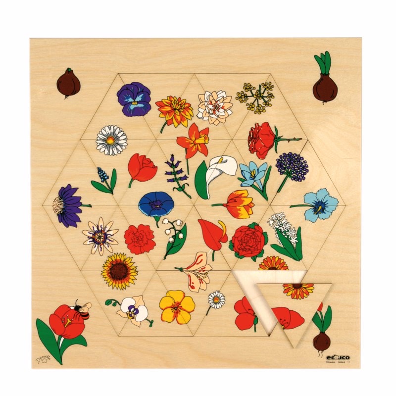 Educo - Wooden Triama Flowers