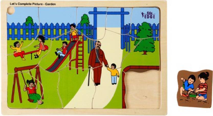 Eduedge - Wooden Let's Complete Picture - Garden