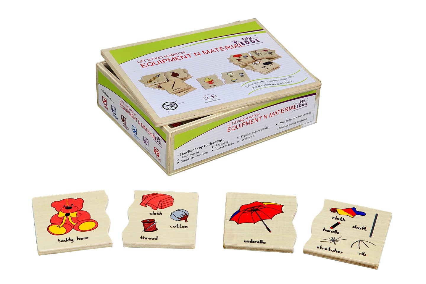 Eduedge Wooden Let's Find N Match - Equipment N Materials