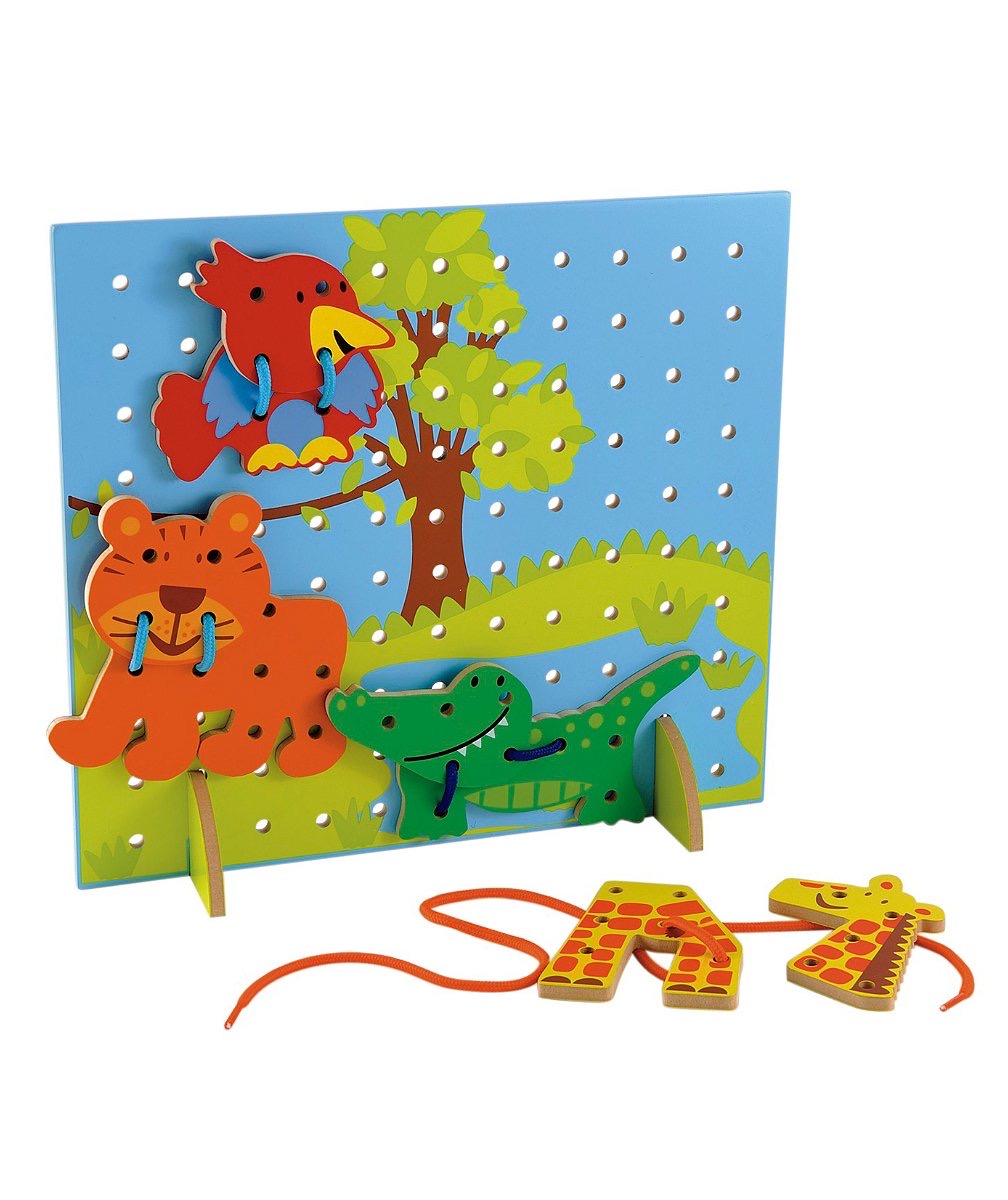ELC - Wooden Lacing Safari Friends