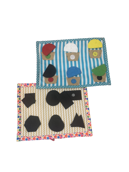 Felt Cupcake colour Match & Shapes Shadow Match Boards