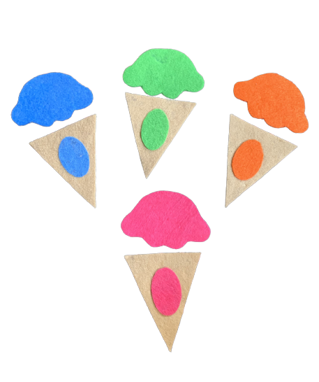 Felt Ice-cream Colour Match Busy Bag