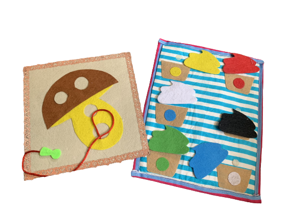 Felt Mushroom Maze & Icecream Colour Match Board