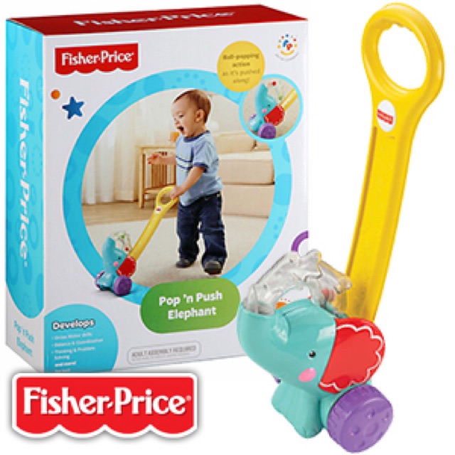 FISHER-PRICE Pop 'n Push Elephant