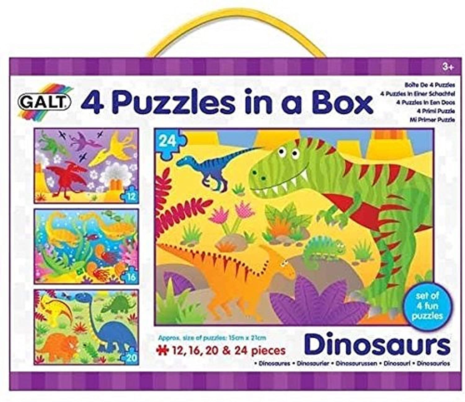 Galt -  Four Dinosaurs Puzzles In A Box