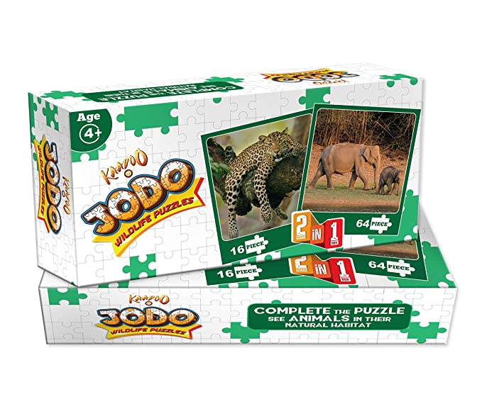Kaadoo Jodo - 2-in-1 Puzzle Game (Tiger & Rhino)