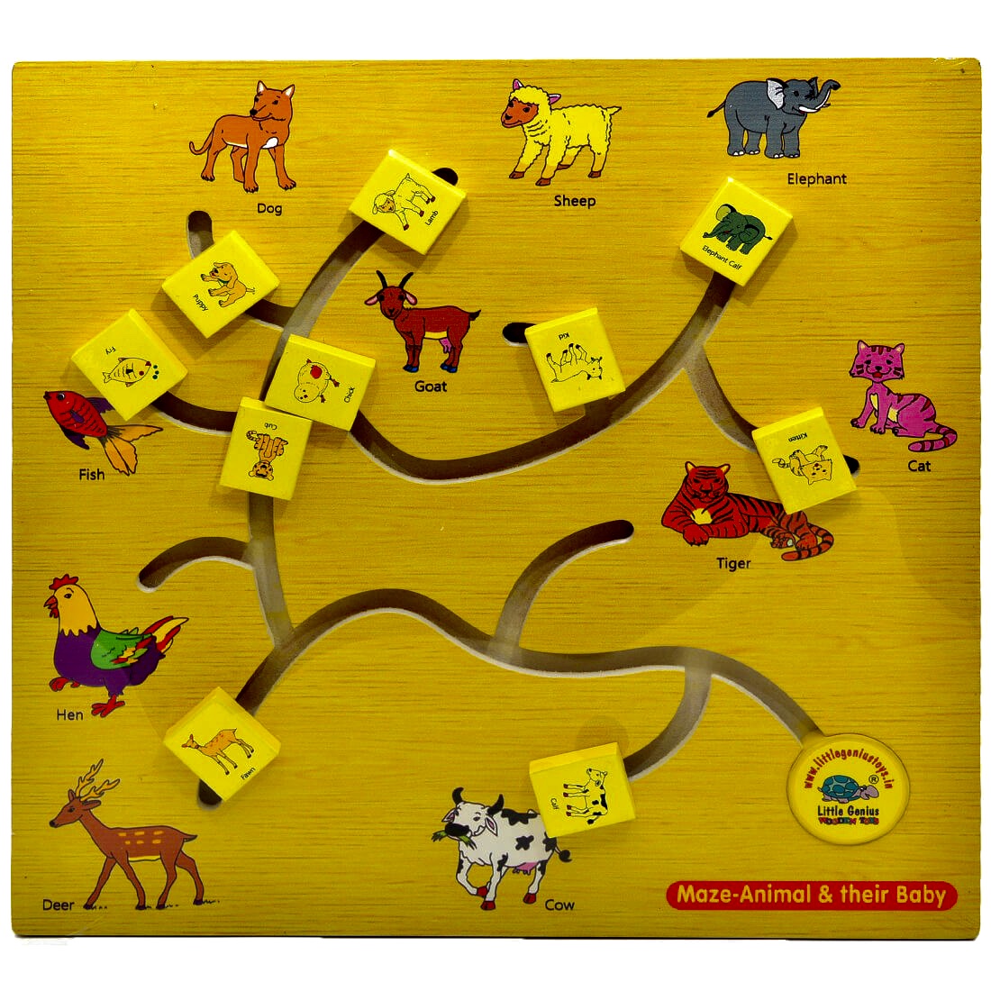 Little Genius - Maze Animals & Their Baby