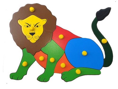 Little Genius - Wooden Lion Knob Puzzle