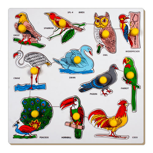 Little Genius – Wooden Birds with Knob