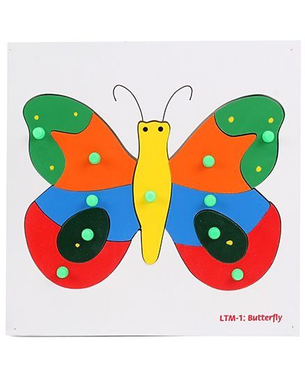 Little Genius &ndash; Wooden Butterfly Knob Puzzle