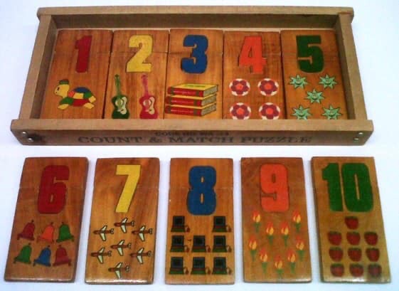 Little Genius – Wooden Count and Match Object Puzzle