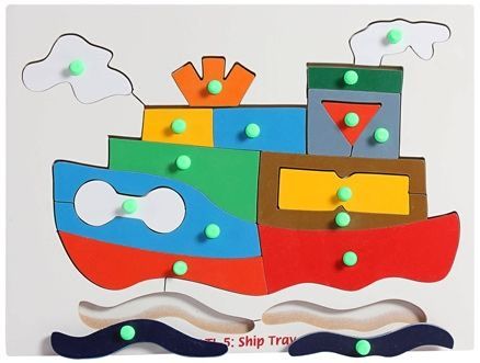 Little Genius – Wooden Ship Knob Puzzle