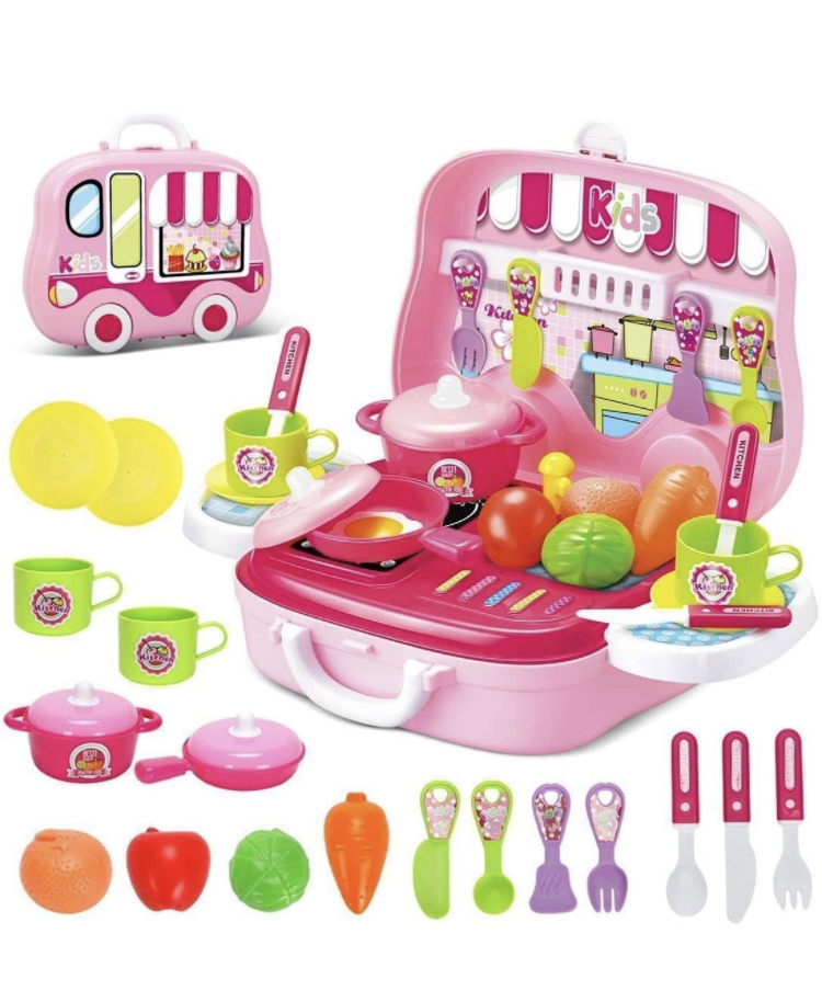 Mini Kitchen Pretend Playset - Pink
