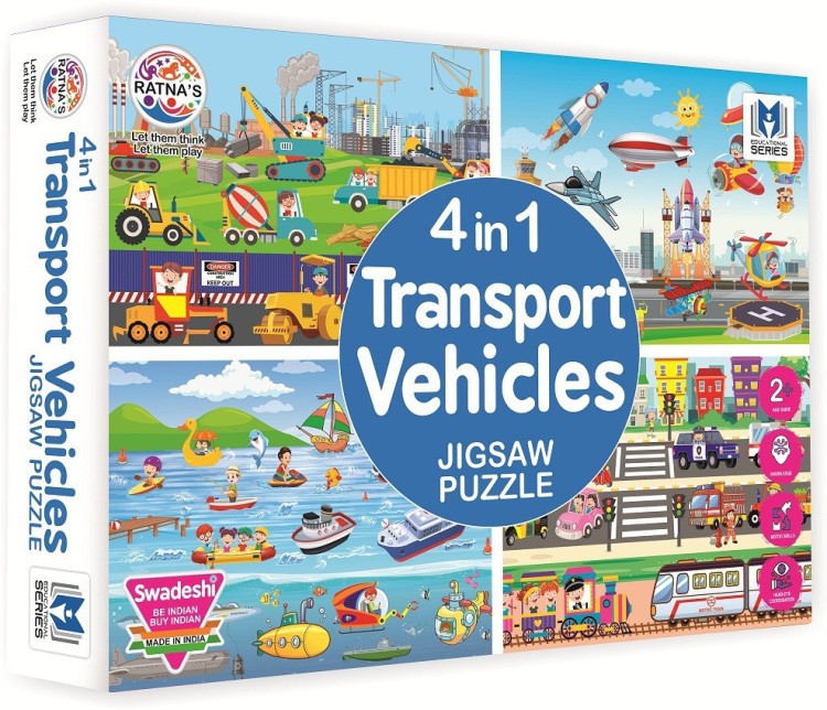 Ratna - 4 in 1 Transport Vehicles Jigsaw Puzzle