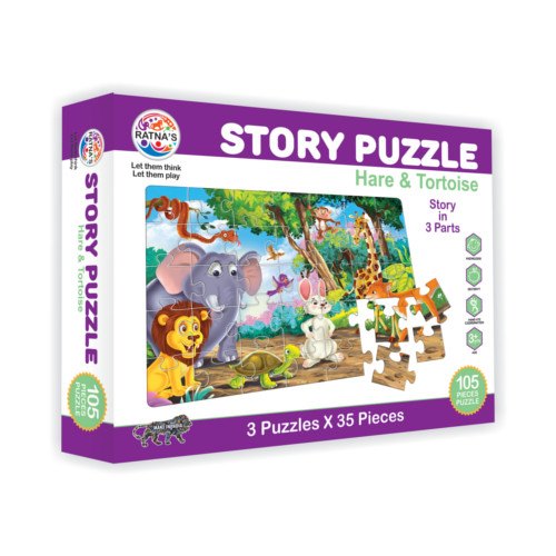Ratna - Hare & Tortoise Story Puzzle