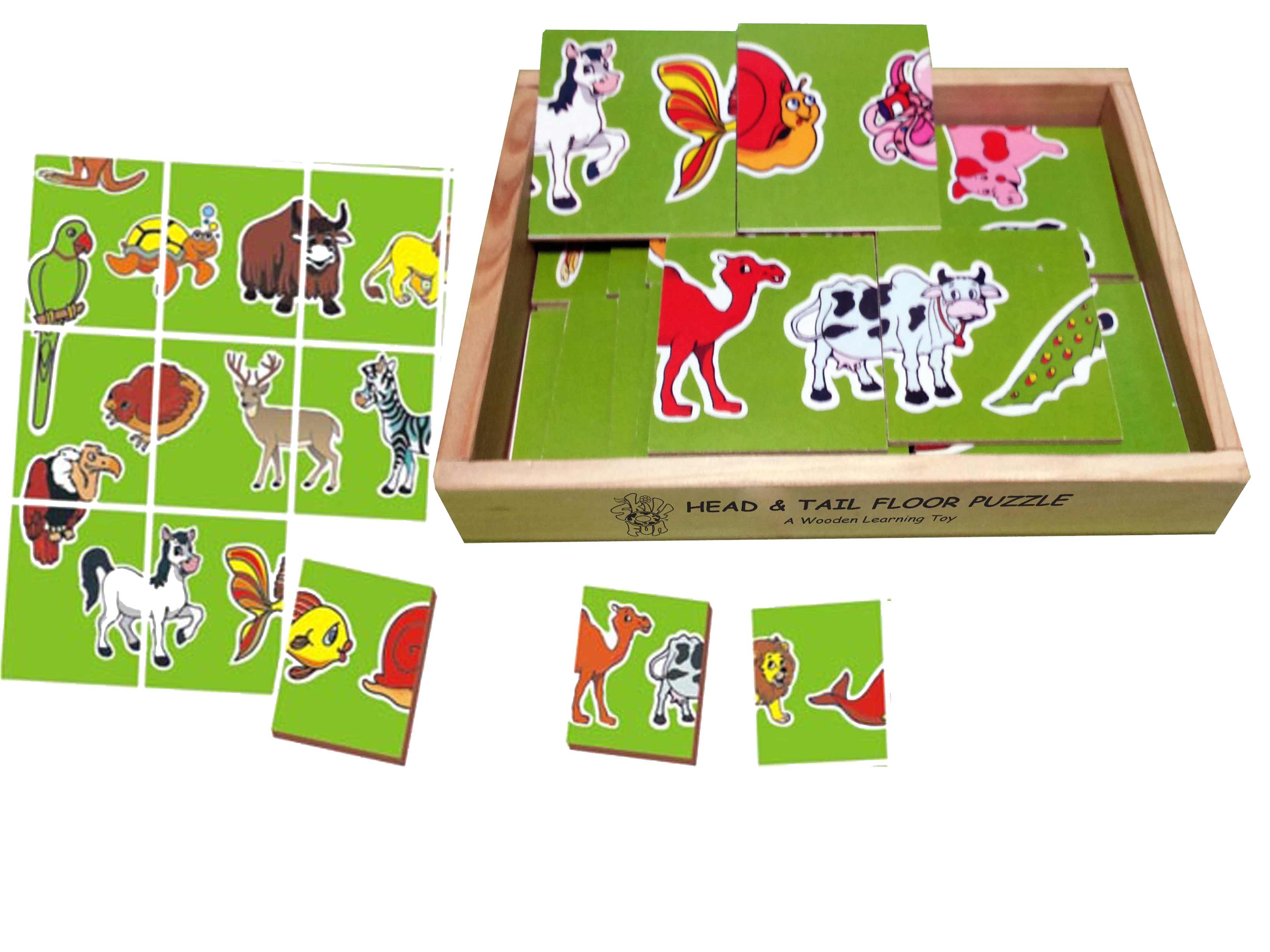 Skillofun - Wooden Head & Tail Floor Puzzle