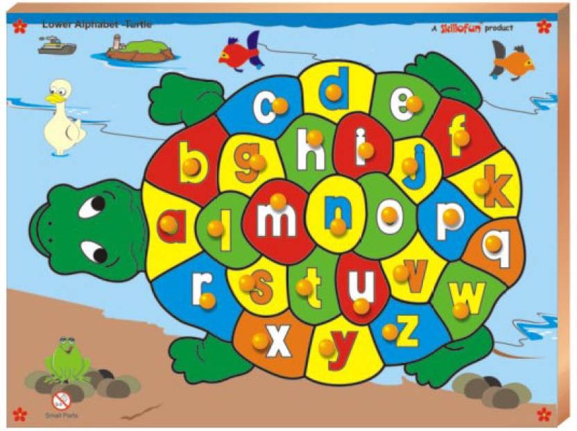 Skillofun - Wooden Lower Case Alphabet Turtle