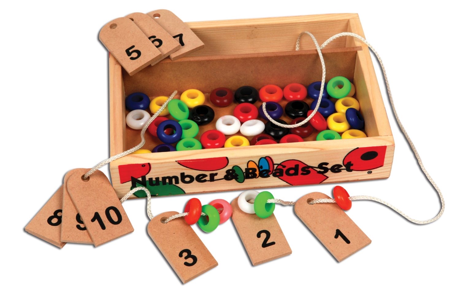 Skillofun - Wooden Number & Beads Set