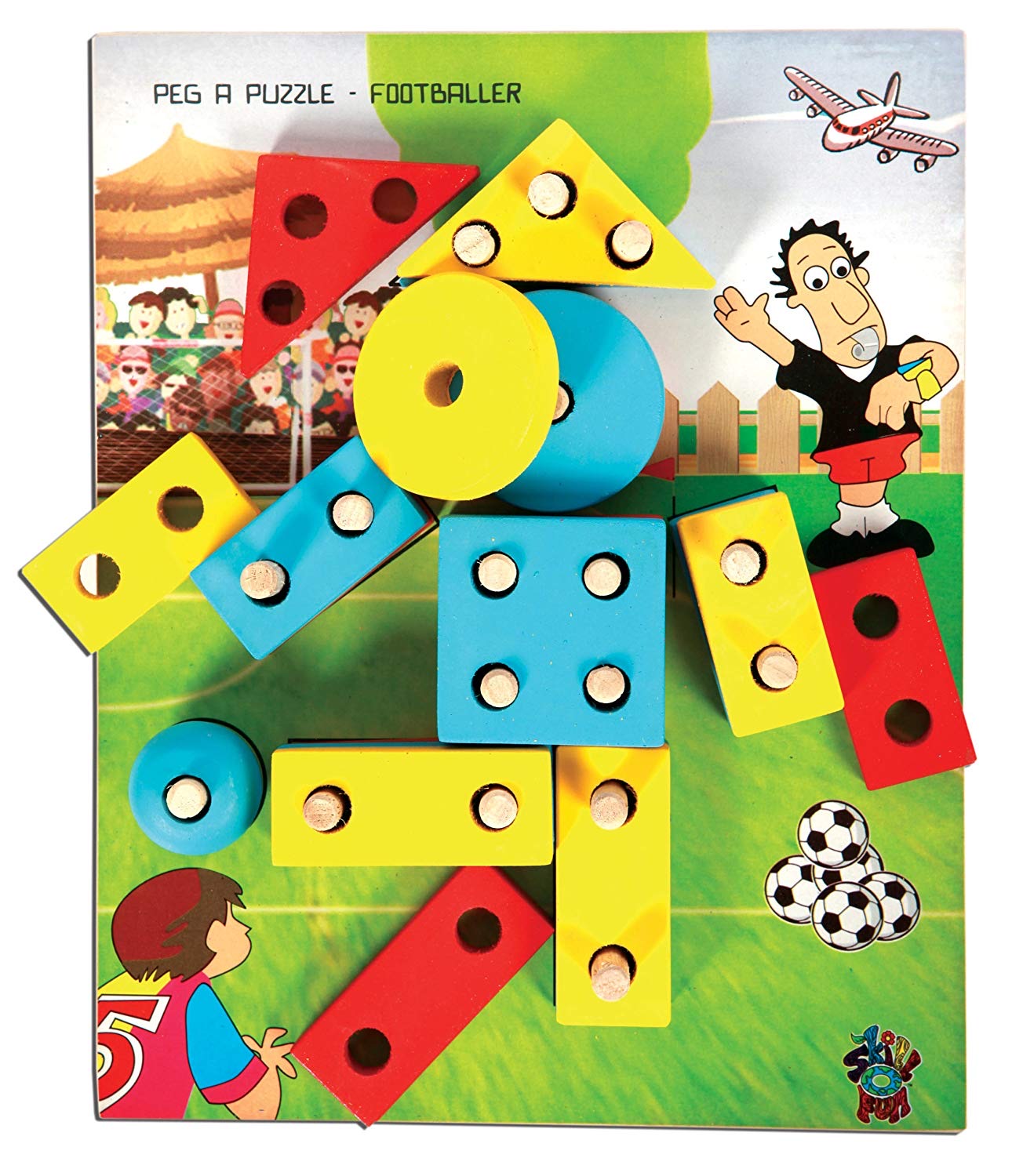 Skillofun - Wooden Peg A Puzzle Footballer