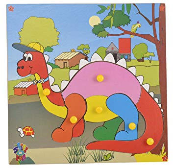 Skillofun - Wooden Theme Puzzle Dino