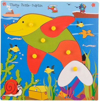Skillofun - Wooden Theme Sea Creature Puzzle Dolphin