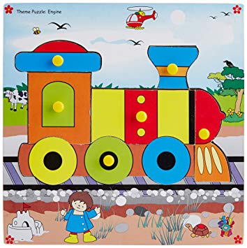 Skillofun - Wooden Theme Vehicle Puzzle Engine