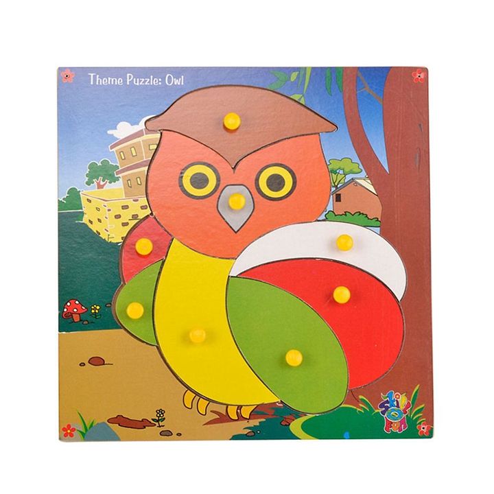Skillofun - Wooden Theme Bird Puzzle Owl