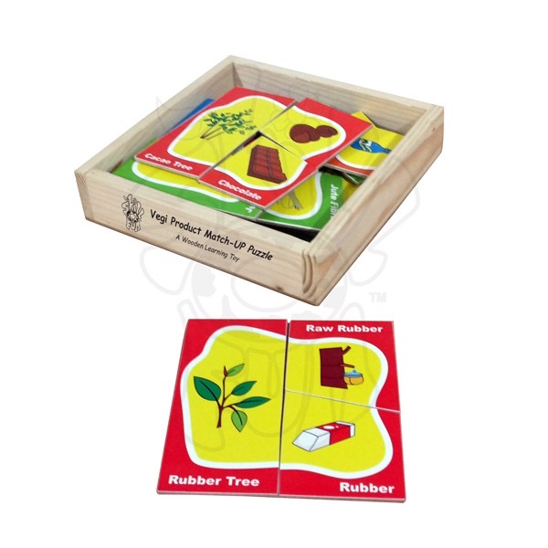 Skillofun - Wooden Vegi Products Match-Up Puzzle