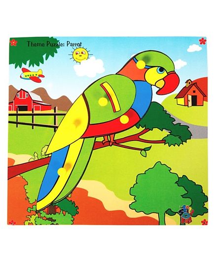 Skillofun -Wooden Theme Puzzle Parrot