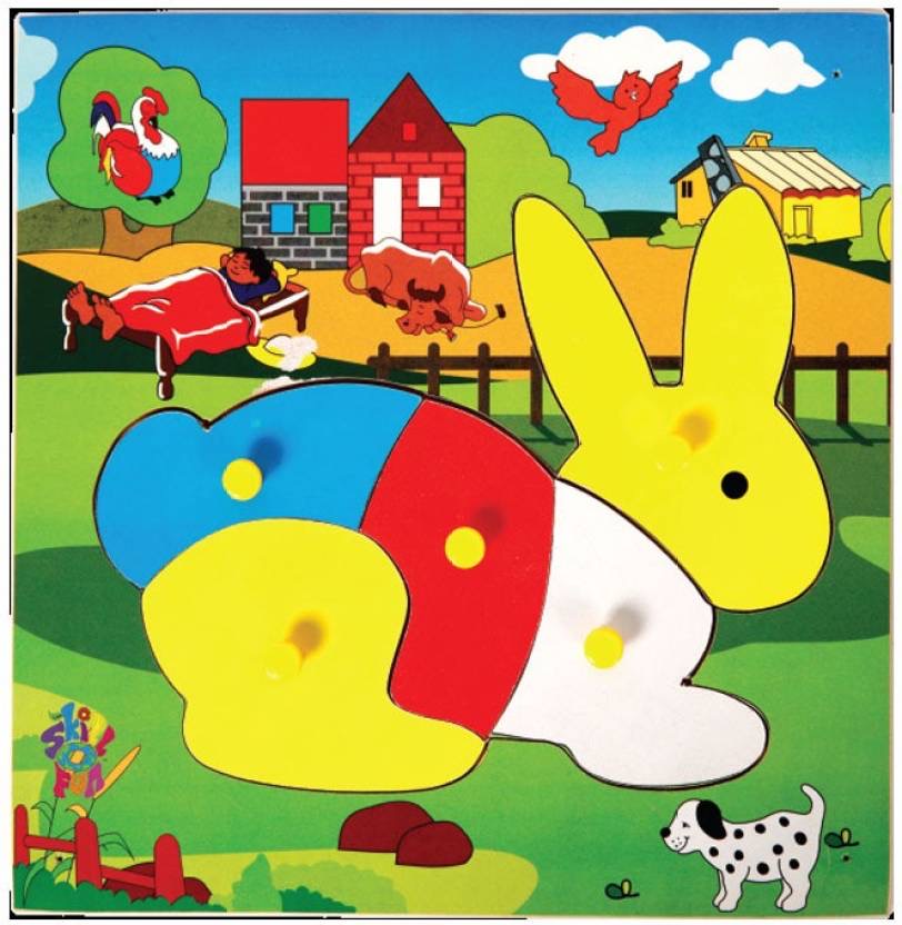 Skillofun -Wooden Theme Animal Puzzle Rabbit