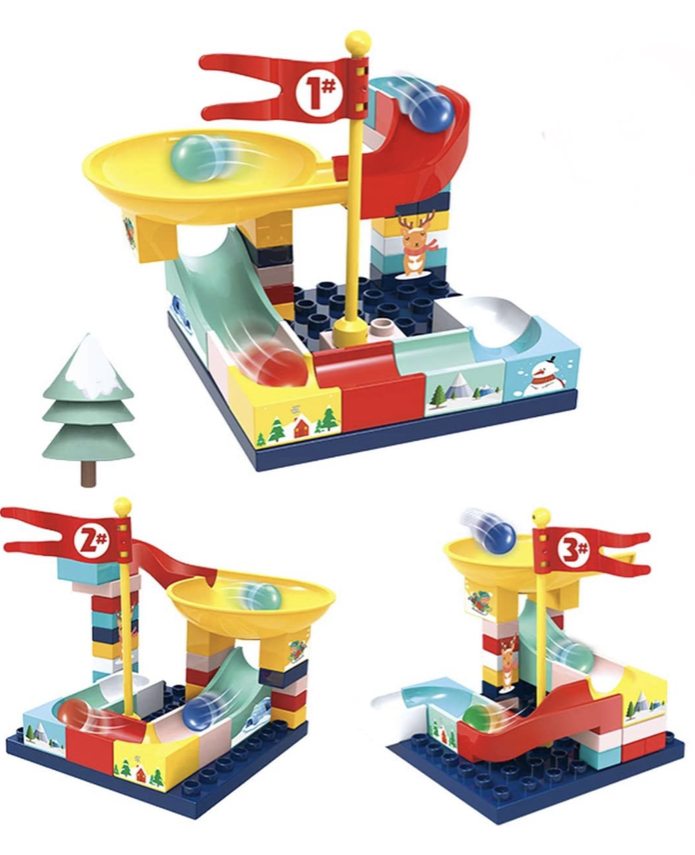 Snow Mountain Slide Theme Ball Building Blocks