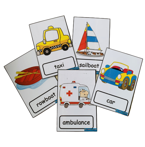 Transport Word Flash Cards