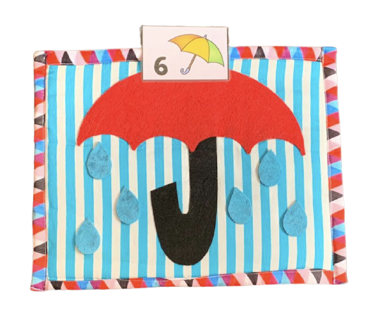 Umbrella Number Counting Felt Board