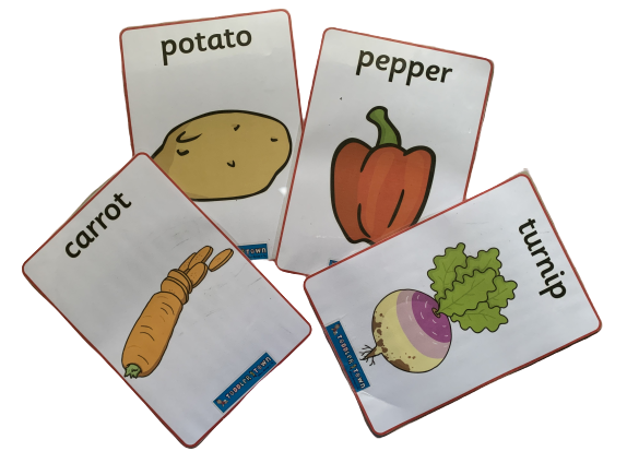 Vegetables Large Flash Cards-1