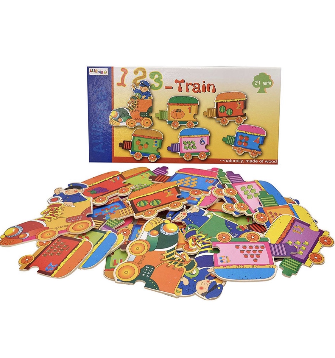 Wooden 1,2,3.... Number Train