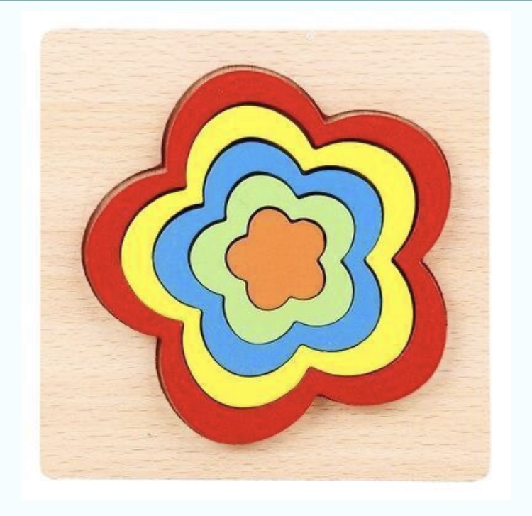 Wooden 3D Flower Shape Puzzle